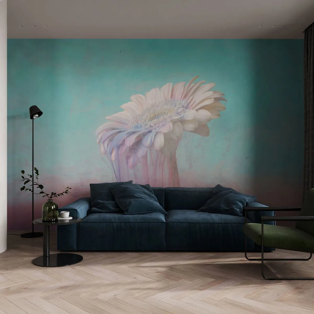 Papier Peint Photo Premium Canvas - Le monde souterrain des fleurs - Abstraction, Fleur, Morceau - 200x140 cm