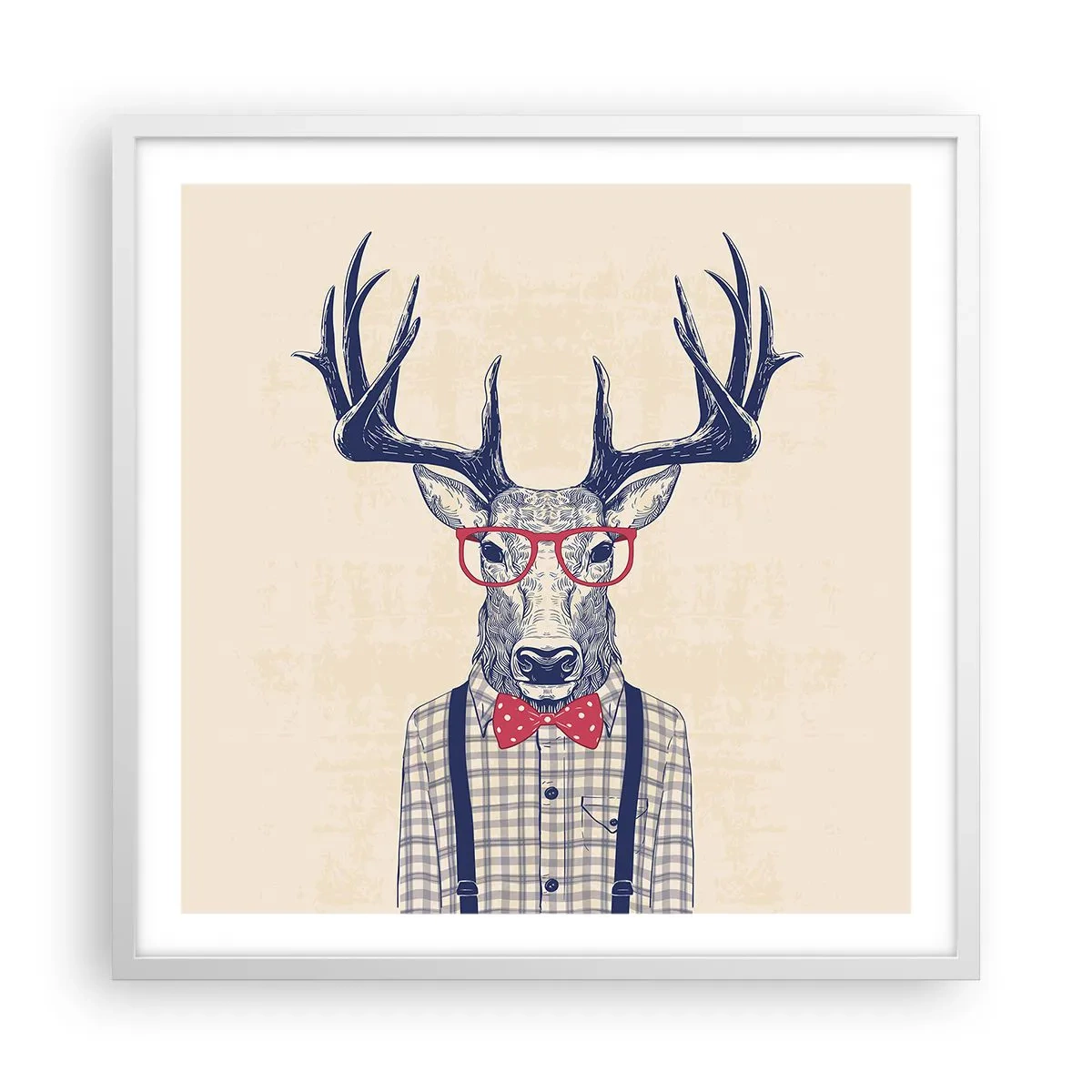 Affiche dans un cadre blanc - Poster - Une extravagance amusante - 60x60 cm