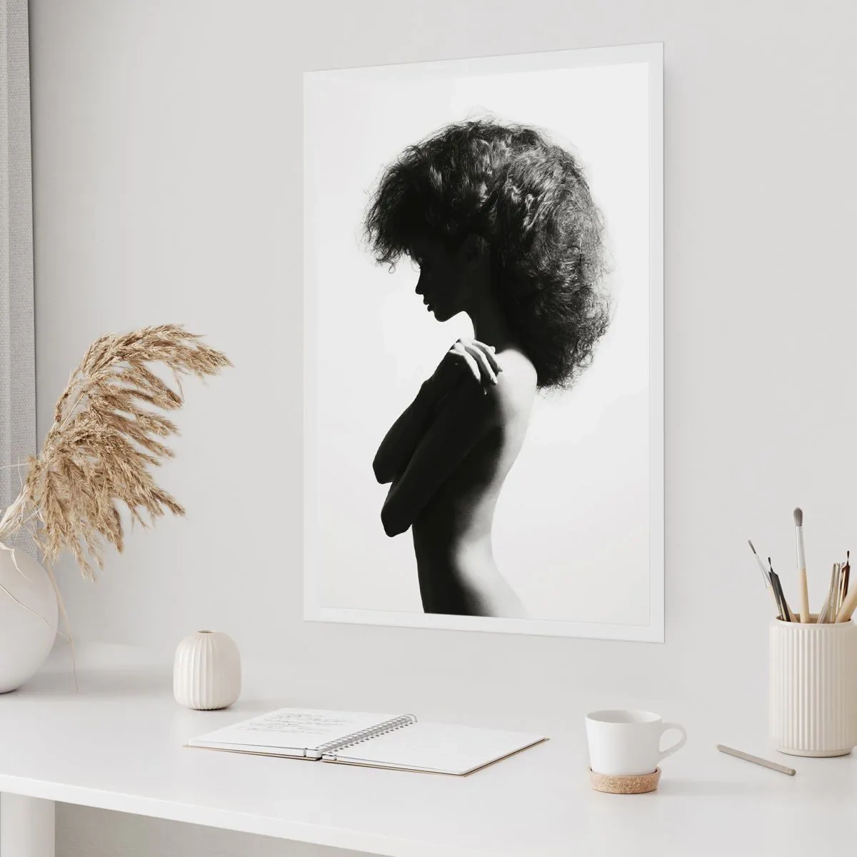 Affiche - Poster - Comme une fleur au bout d'une fine tige - 40x50 cm