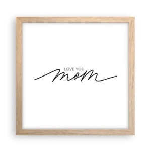 Affiche dans un chêne clair - Poster - Grand chamboulement - 30x30 cm