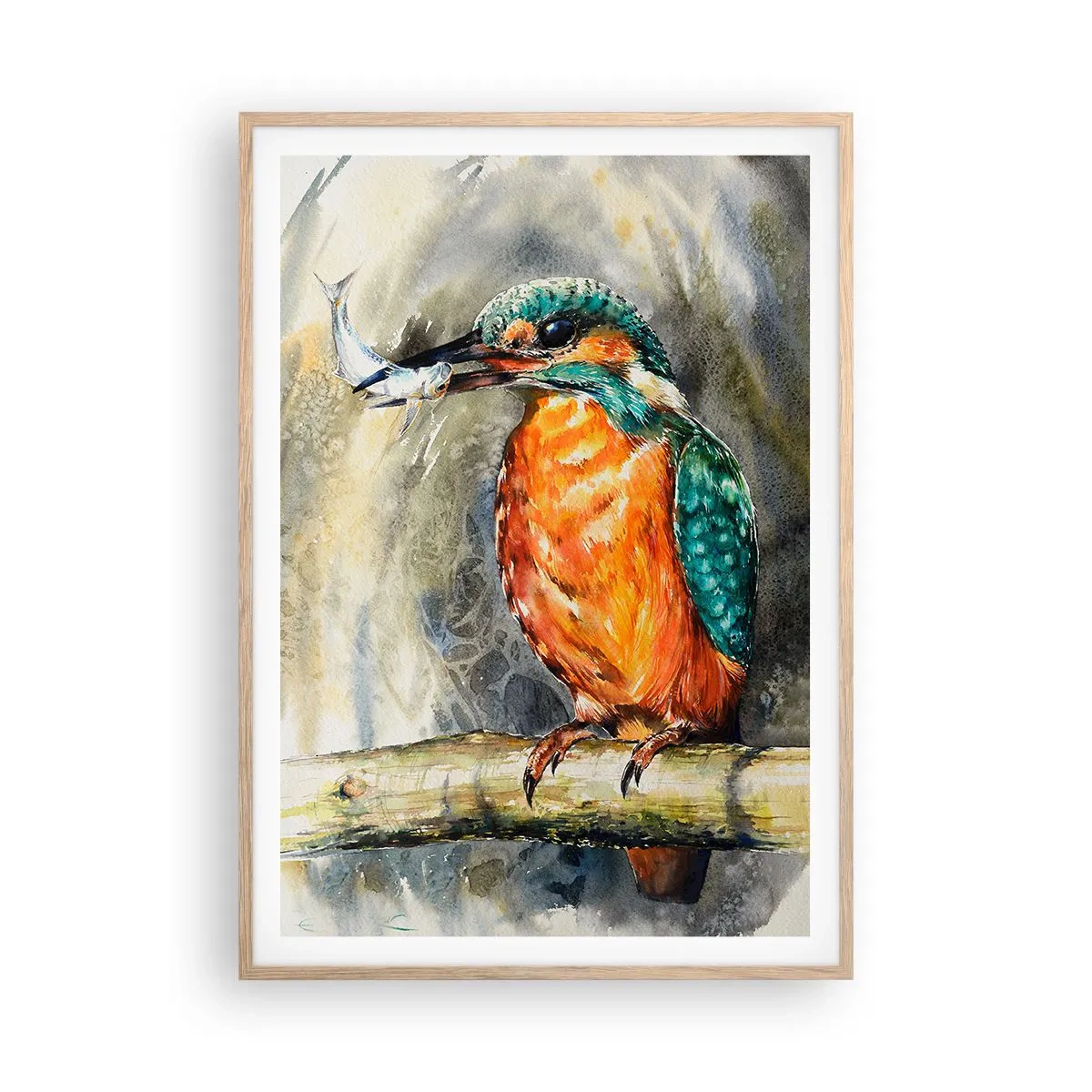 Affiche dans un chêne clair - Poster - Loi de la nature - 70x100 cm