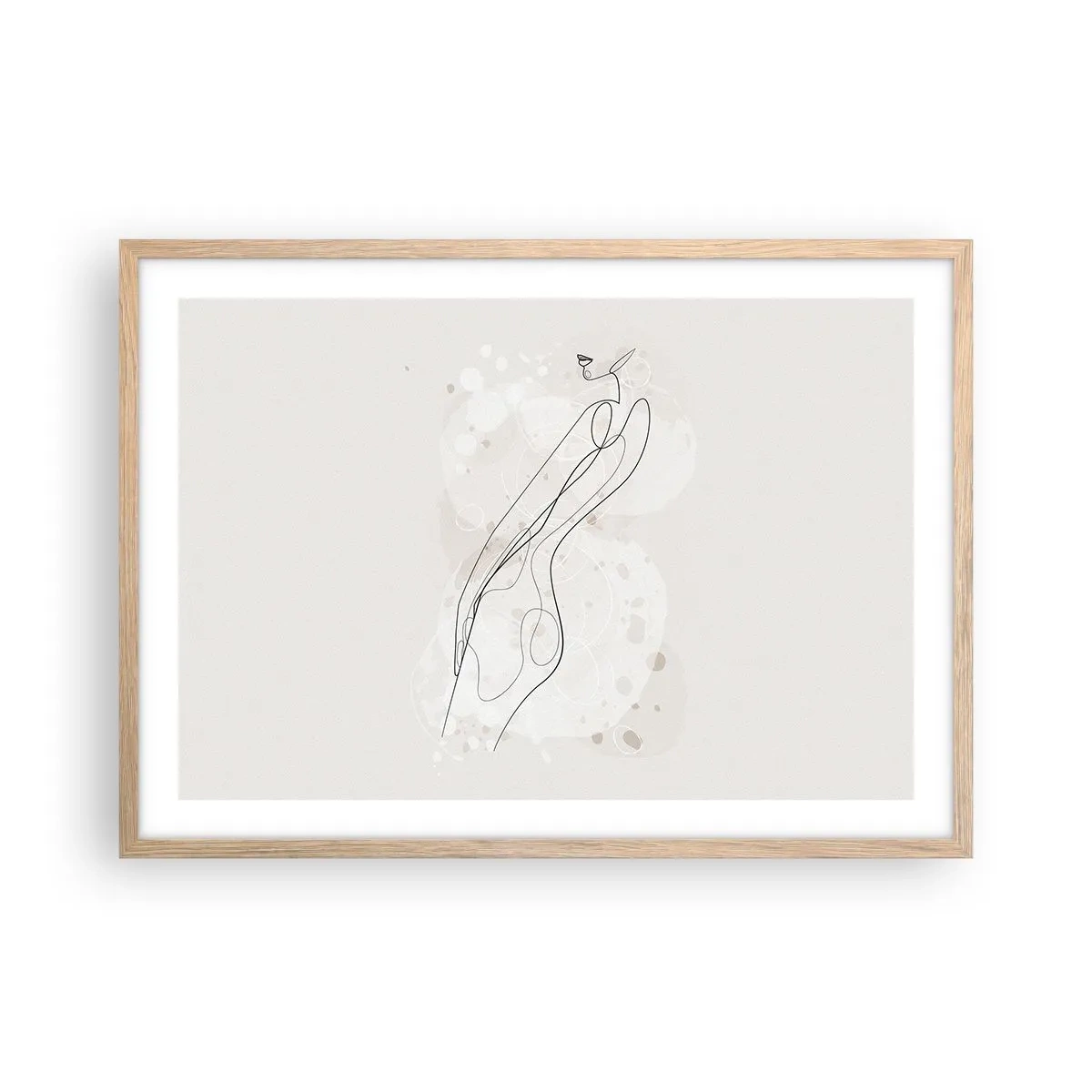 Affiche dans un chêne clair - Poster - Trompe l'oeil - 70x50 cm