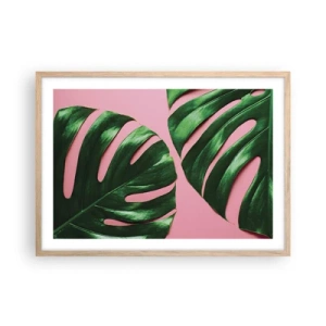 Affiche dans un chêne clair - Poster - Rendez-vous vert - 70x50 cm