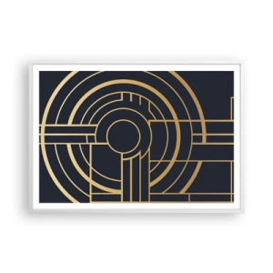 Affiche dans un cadre blanc - Poster - Rotation des éléments - 100x70 cm