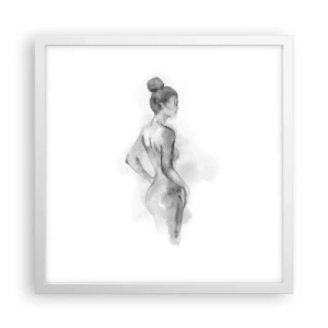 Affiche dans un cadre blanc - Poster - Belle comme une peinture - 40x40 cm