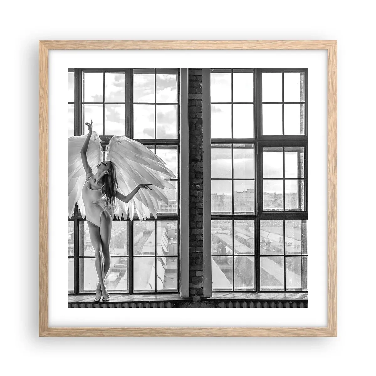 Affiche dans un chêne clair - Poster - La ville des anges? - 50x50 cm