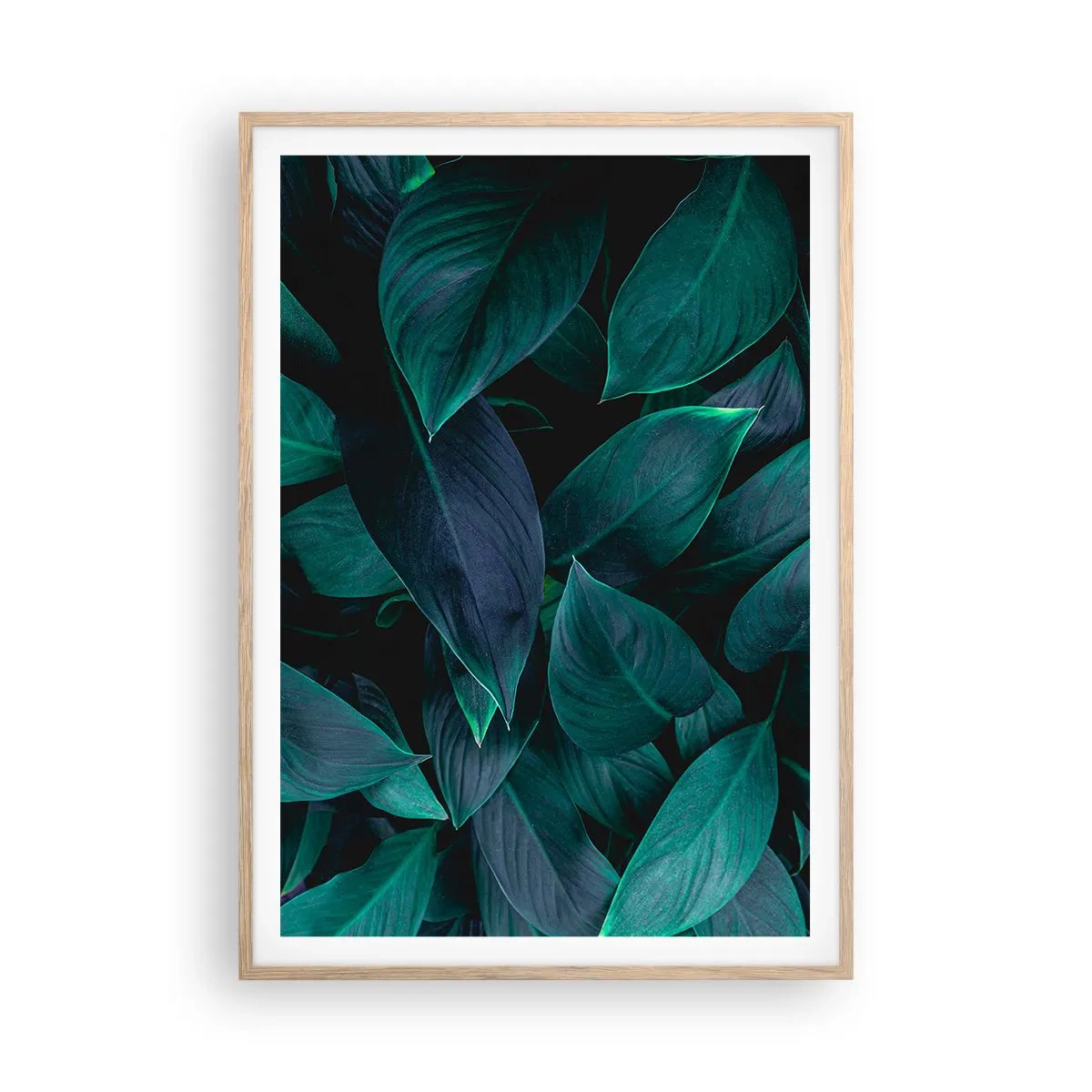 Affiche dans un chêne clair - Poster - le vert lui-même - 70x100 cm