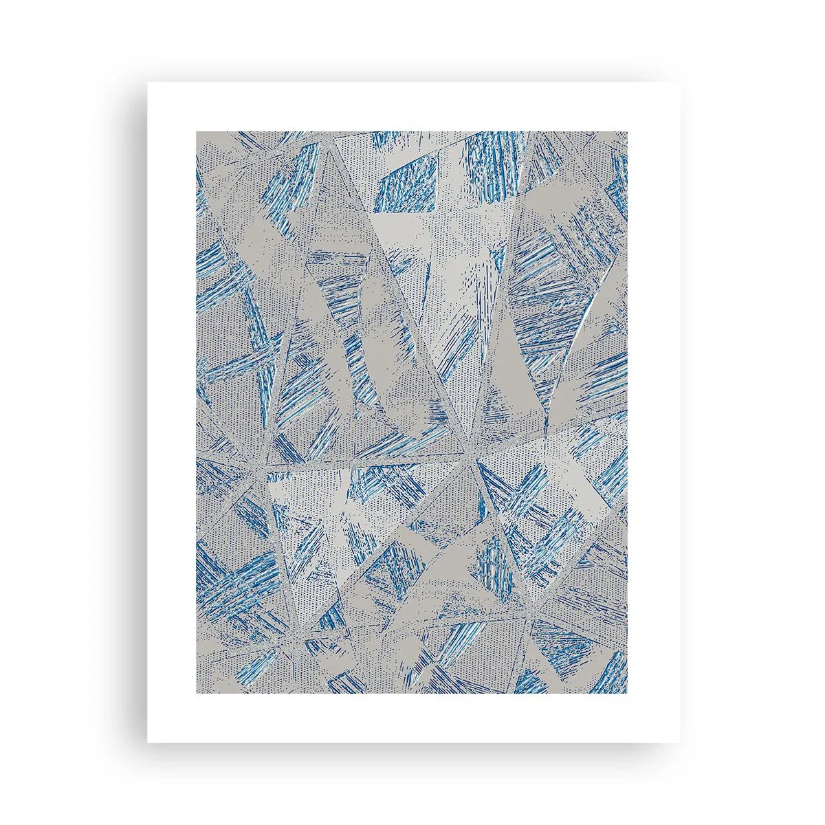 Affiche - Poster - Dans un labyrinthe bleu-gris - 40x50 cm