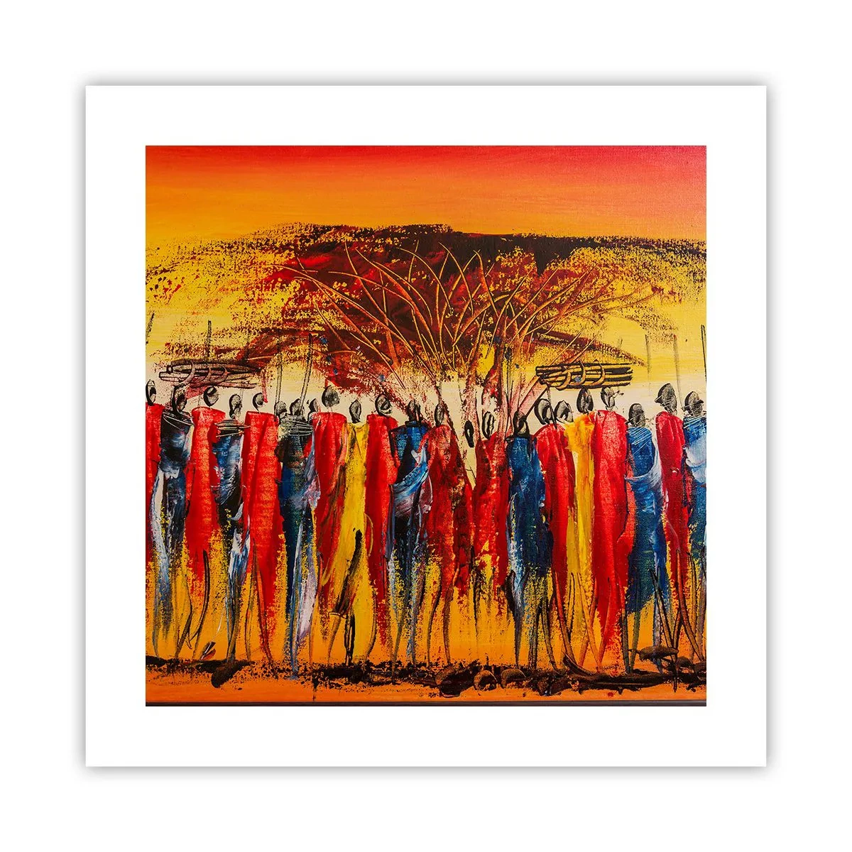 Affiche - Poster - Là-bas, là-bas, ils vont là-bas - 40x40 cm