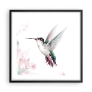 Affiche dans un cadre noir - Poster - Immortalisé dans un battement - 50x50 cm