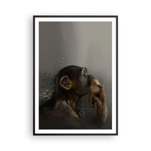 Affiche dans un cadre noir - Poster - Certainement un penseur - 70x100 cm