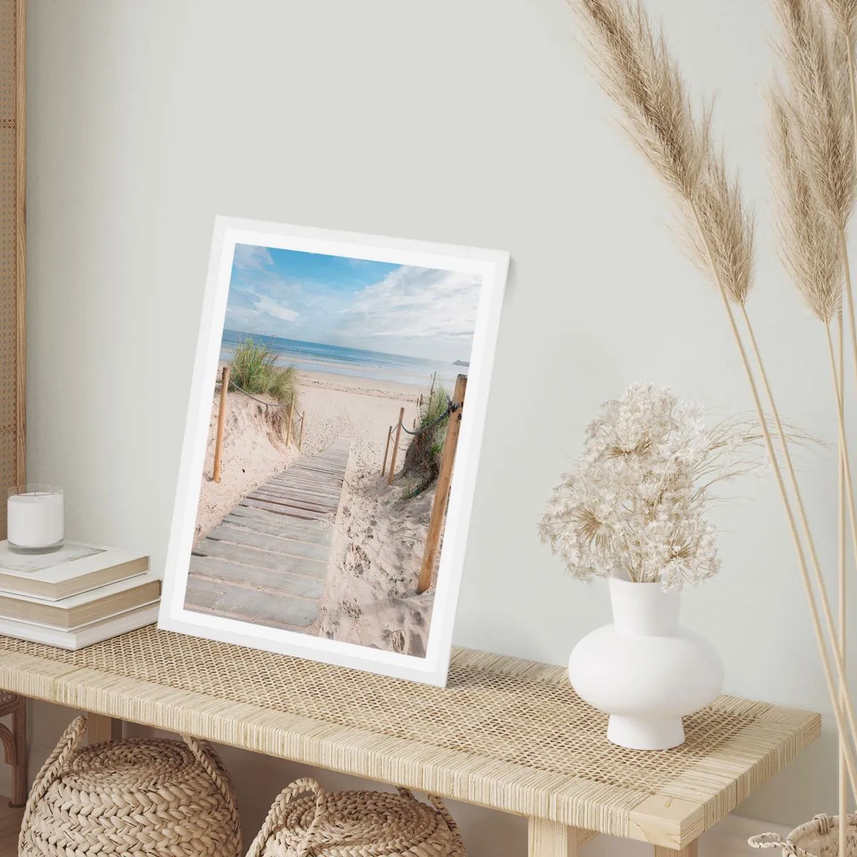 Affiche dans un cadre blanc - Poster - A l'horizon - 40x50 cm