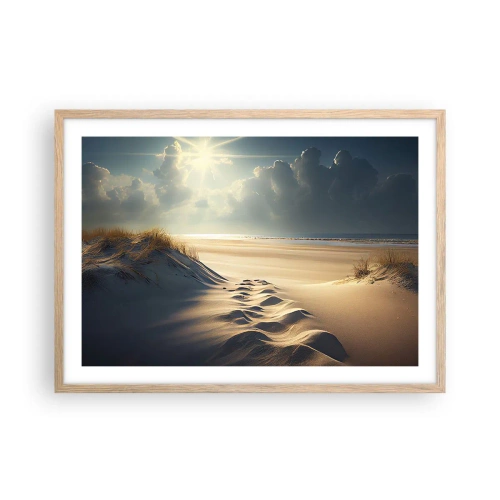 Affiche dans un chêne clair - Poster - Un paysage apaisant - 70x50 cm