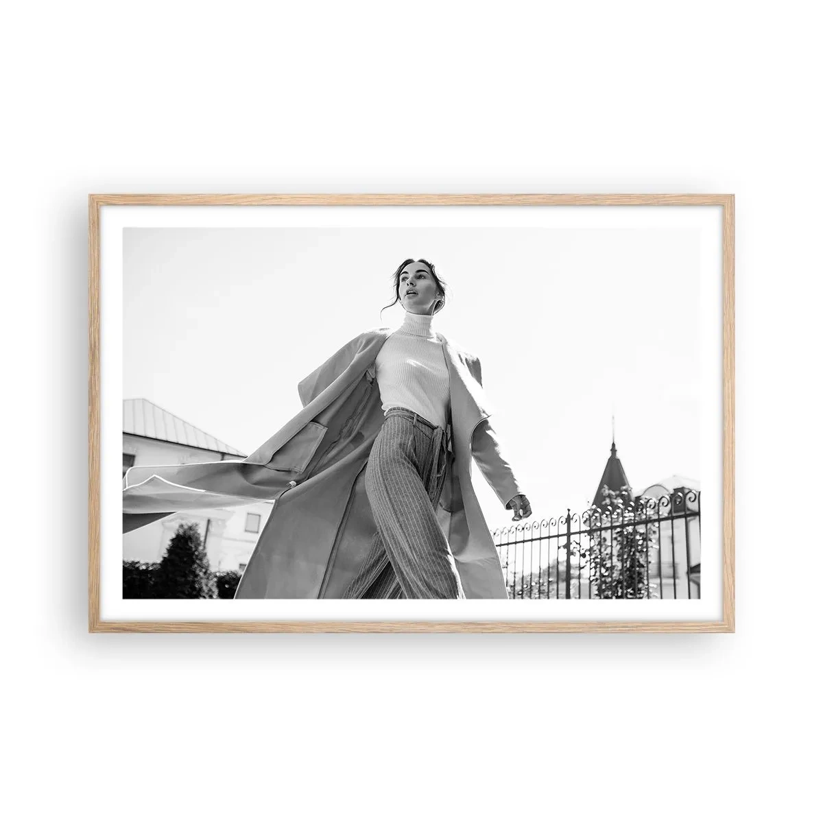 Affiche dans un chêne clair - Poster - Tu viens avec moi? - 91x61 cm