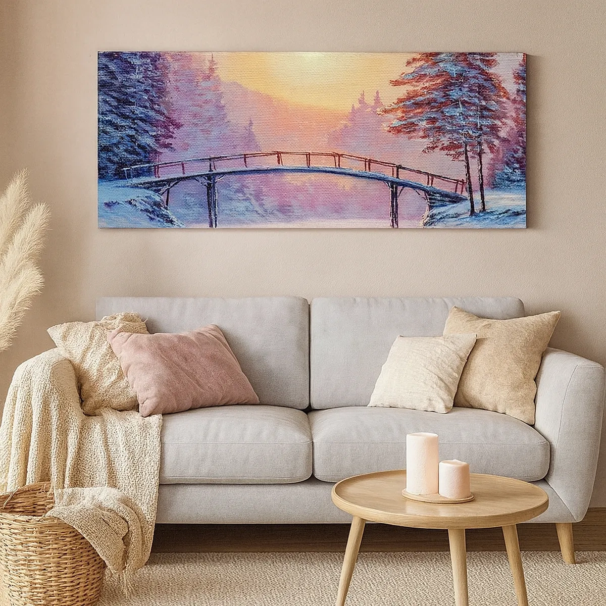 Impression sur toile - Image sur toile - Quatre saisons - hiver - 30x30 cm