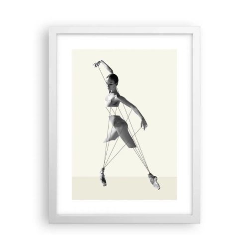 Affiche dans un cadre blanc - Poster - Dans le théatre de la vie - 30x40 cm