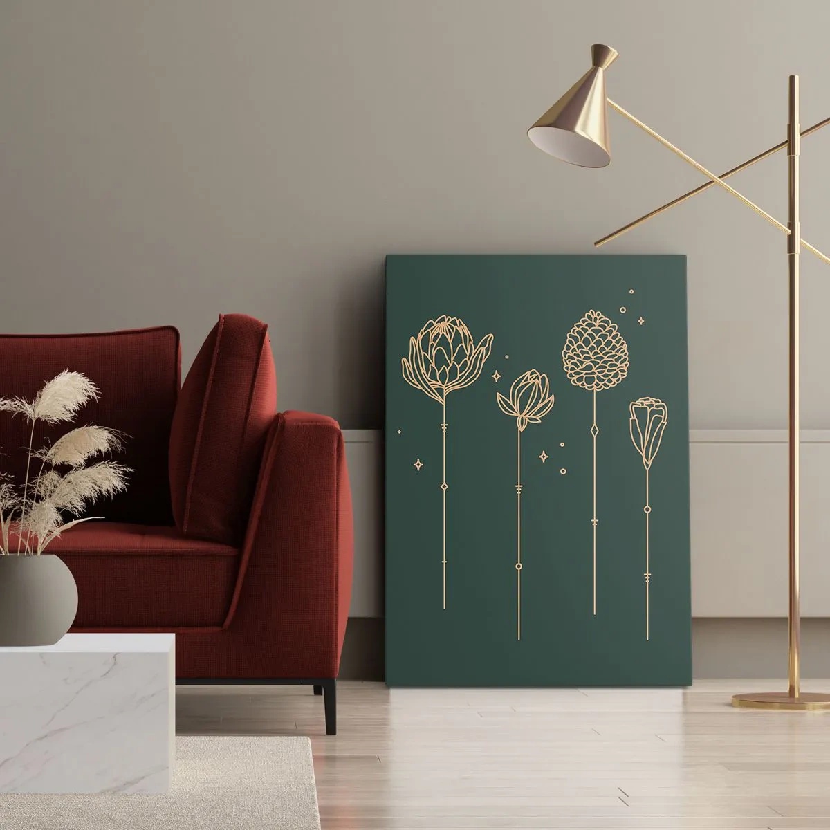 Impression sur toile - Image sur toile - La famille Plante - 45x80 cm