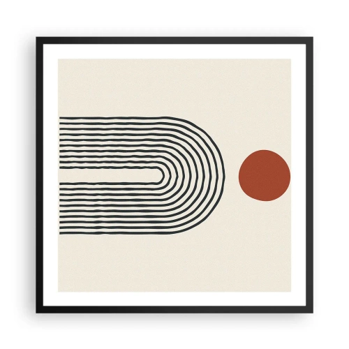 Affiche dans un cadre noir - Poster - Le magnétisme des formes et des couleurs - 60x60 cm