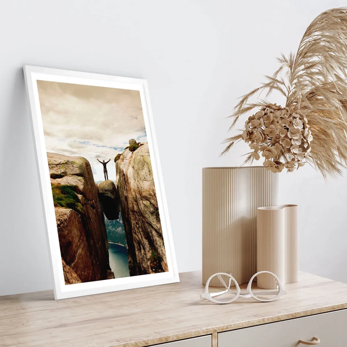 Affiche dans un cadre blanc - Poster - Comment vous sentez-vous§ - 70x100 cm