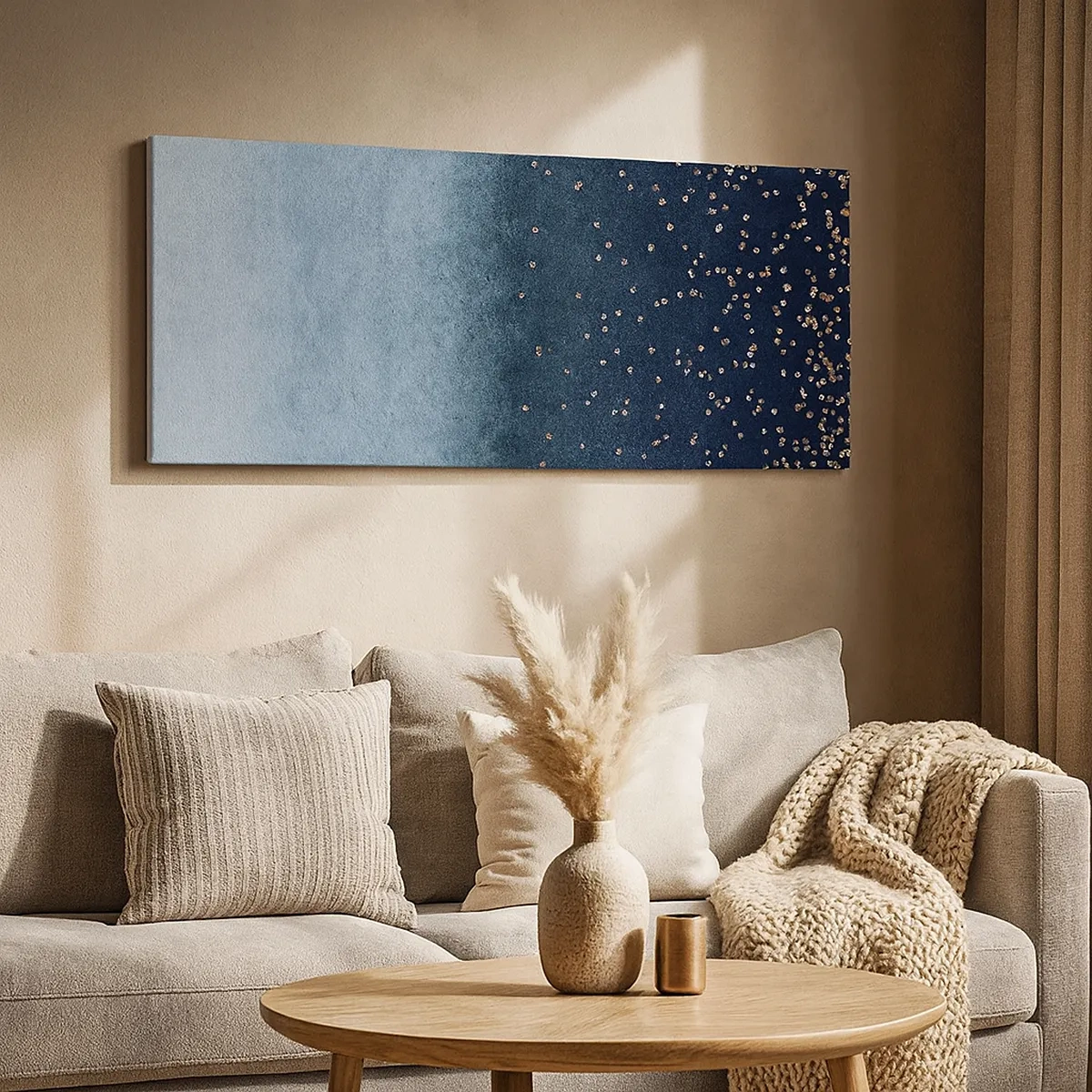 Impression sur toile - Image sur toile - Composition - phases bleues - 30x30 cm