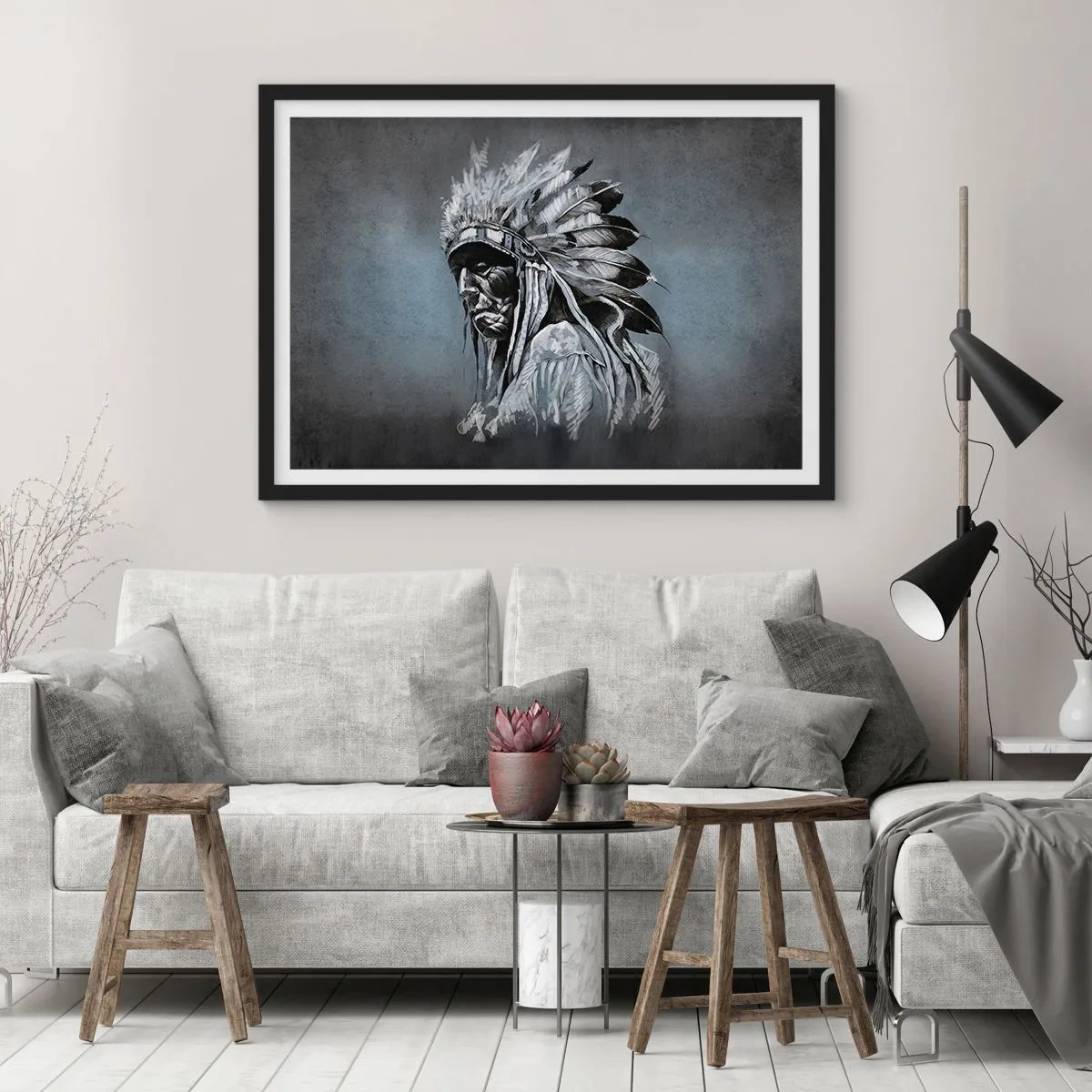 Affiche dans un cadre noir - Poster - Retour aux sources - 91x61 cm