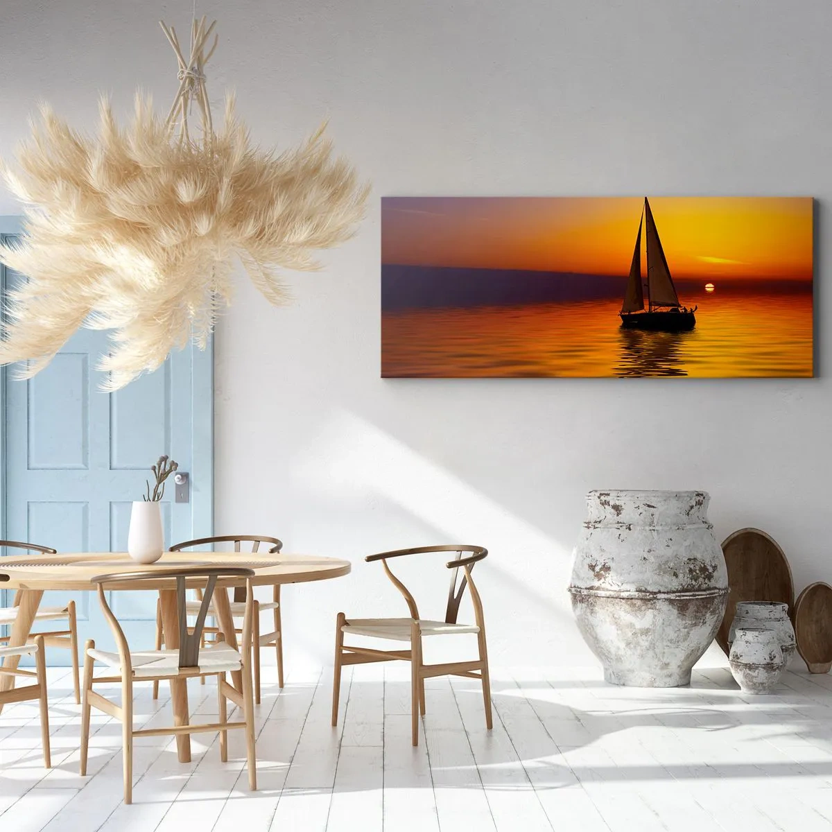 Impression sur toile - Image sur toile - Comme c'est calme au crépuscule… - 100x40 cm