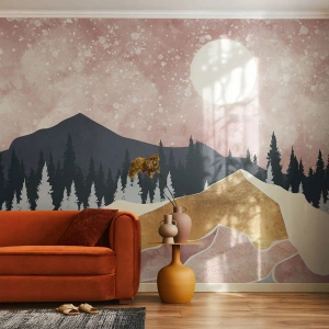 Papier Peint Autocollant Deluxe Sticker - Gardien de la nuit - Graphique, Paysage, Montagnes - 100x70 cm