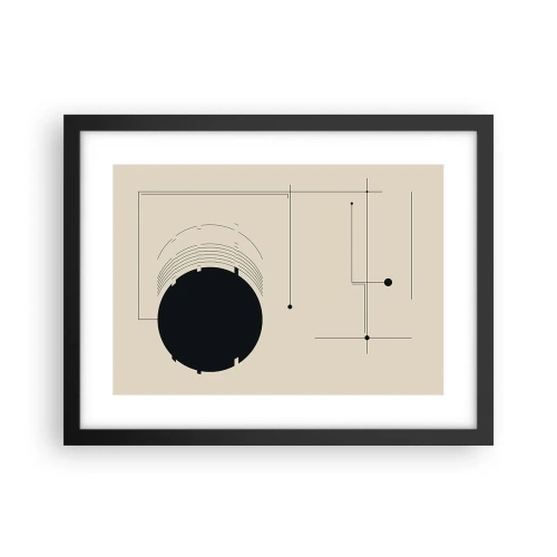 Affiche dans un cadre noir - Poster - Une composition flexible et dynamique - 40x30 cm