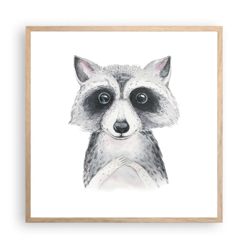 Affiche dans un chêne clair - Poster - Un moment pour s'émouvoir - 60x60 cm