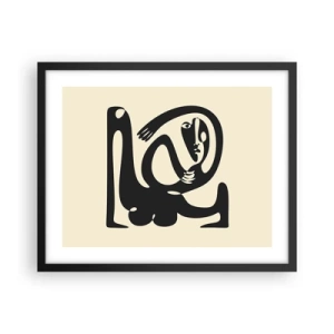 Affiche dans un cadre noir - Poster - Presque du Picasso - 50x40 cm