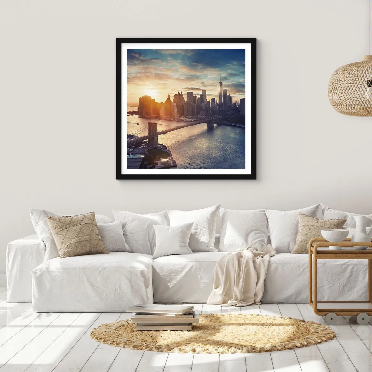 Affiche dans un cadre noir - Poster - Monument de la culture occidentale - 60x60 cm