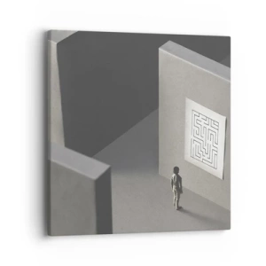 Impression sur toile - Image sur toile - Mais où suis-je? - 40x40 cm