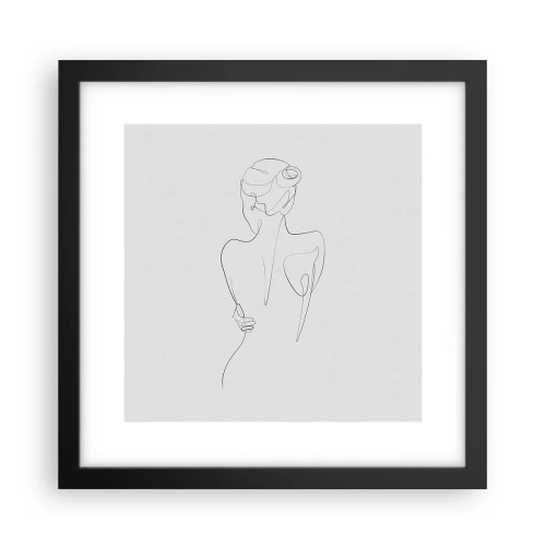 Affiche dans un cadre noir - Poster - Musique corporelle - 30x30 cm