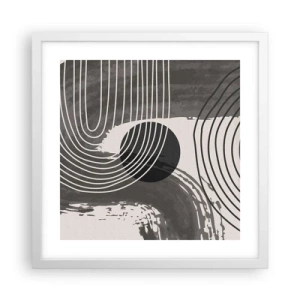 Affiche dans un cadre blanc - Poster - L'ovale gagne - 40x40 cm