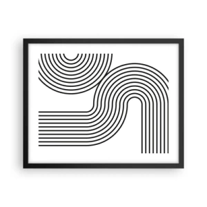 Affiche dans un cadre noir - Poster - En plein virage - 50x40 cm