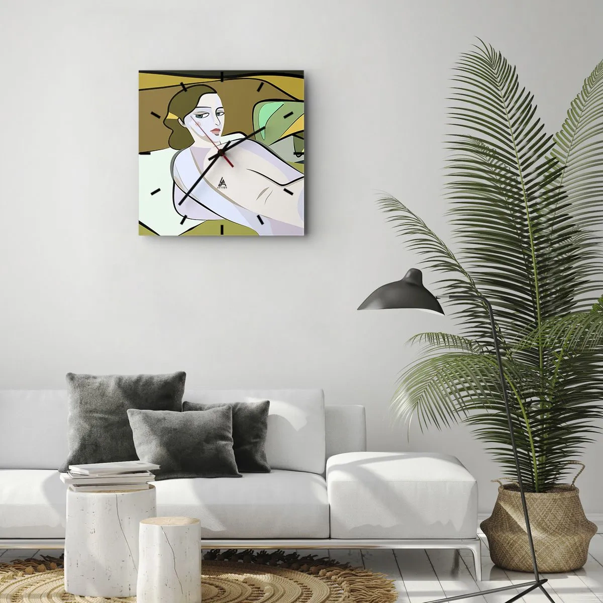 Horloge murale - Pendule murale - Portrait intime - 30x30 cm