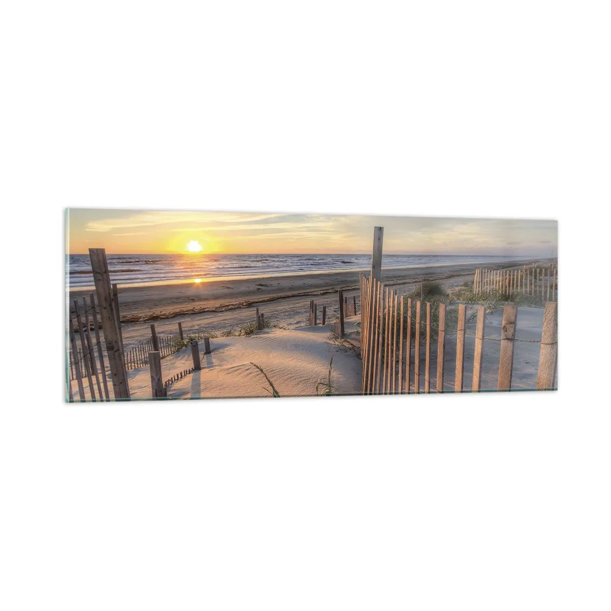 Impression sur verre - Image sur verre - Ombre et brillance du vent - 90x30 cm