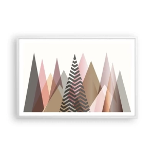 Affiche dans un cadre blanc - Poster - Vue pyramidale - 91x61 cm