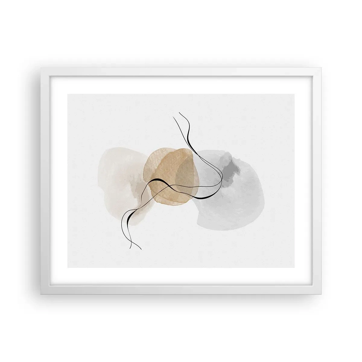 Affiche dans un cadre blanc - Poster - Perles d'air - 50x40 cm