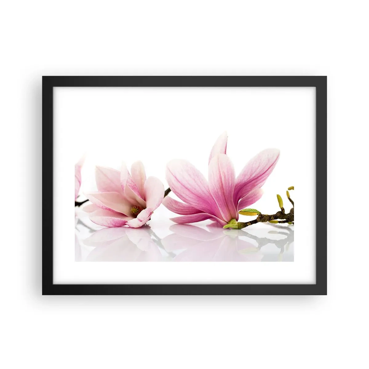 Affiche dans un cadre noir - Poster - Délicat comme une brise de printemps - 40x30 cm