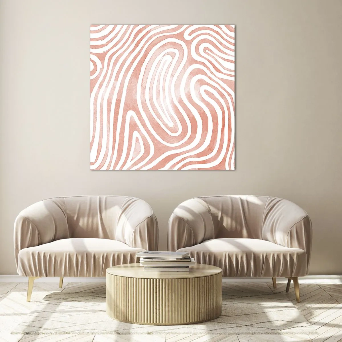 Impression sur verre - Image sur verre - Dans le labyrinthe de corail - 40x40 cm