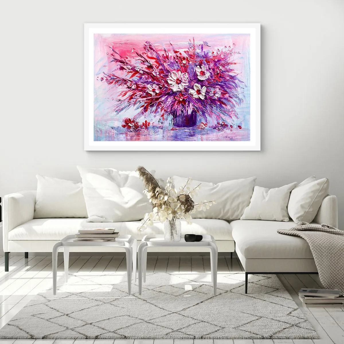 Affiche dans un cadre blanc - Poster - Innocence et passion - 40x30 cm