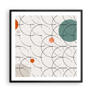 Affiche dans un cadre noir - Poster - Dans l'esprit pop art - 60x60 cm