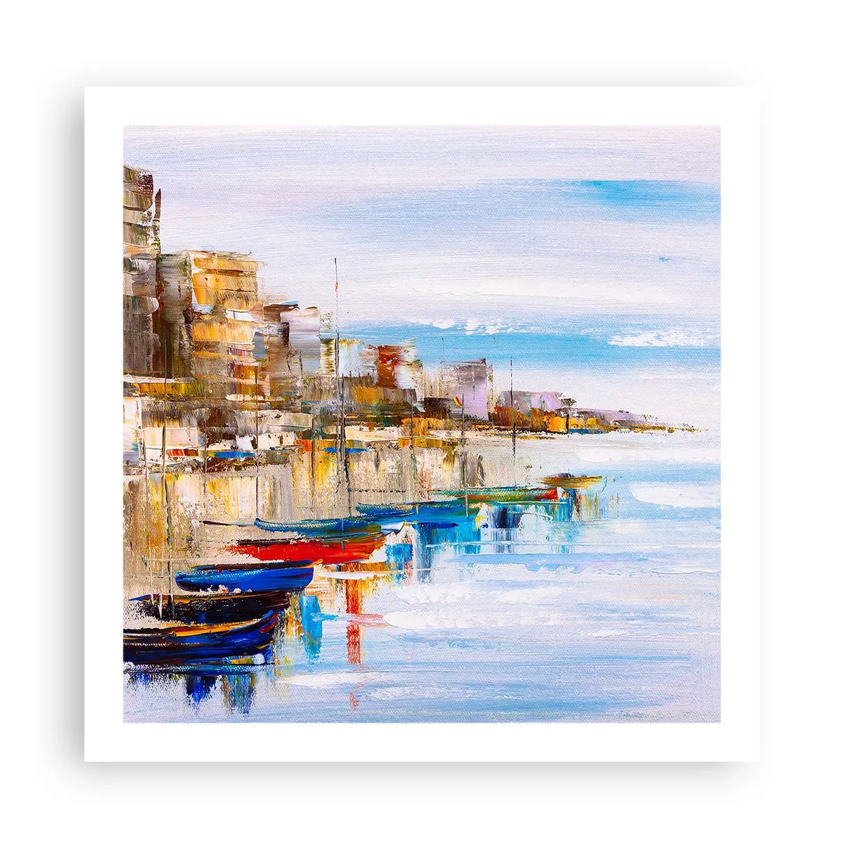 Affiche - Poster - Un havre urbain multicolore - 60x60 cm