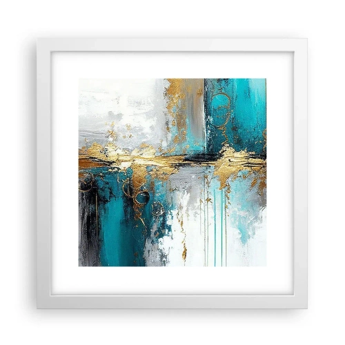 Affiche dans un cadre blanc - Poster - Tout coule - 30x30 cm