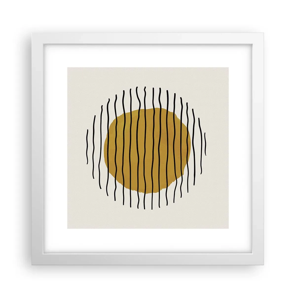 Affiche dans un cadre blanc - Poster - Abstraction tremblante de chaleur - 30x30 cm