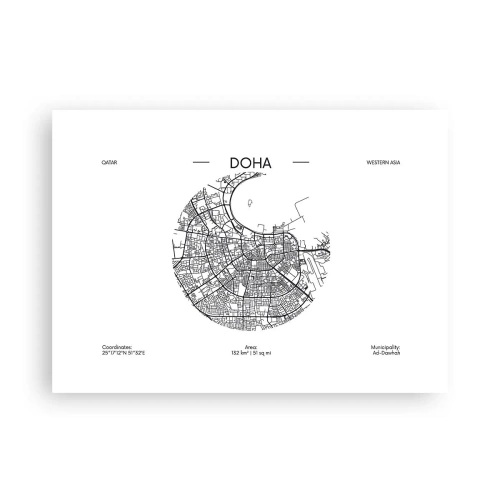 Affiche - Poster - Anatomie de Doha - 70x50 cm