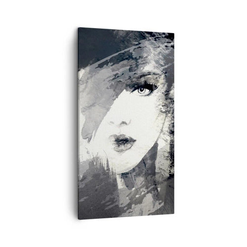 Impression sur toile - Image sur toile - Derrière un voile gris - 45x80 cm