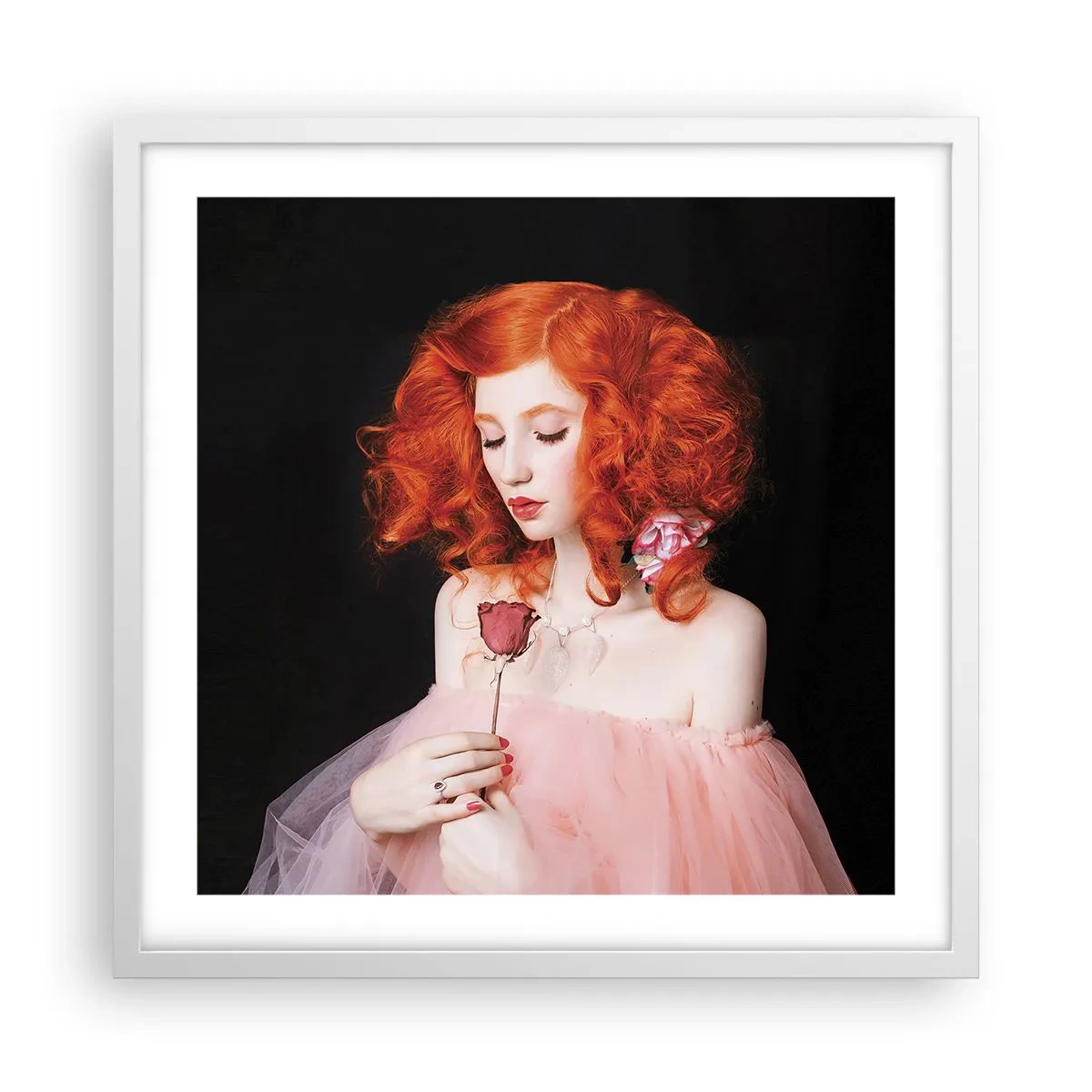 Affiche dans un cadre blanc - Poster - De style baroque - 50x50 cm