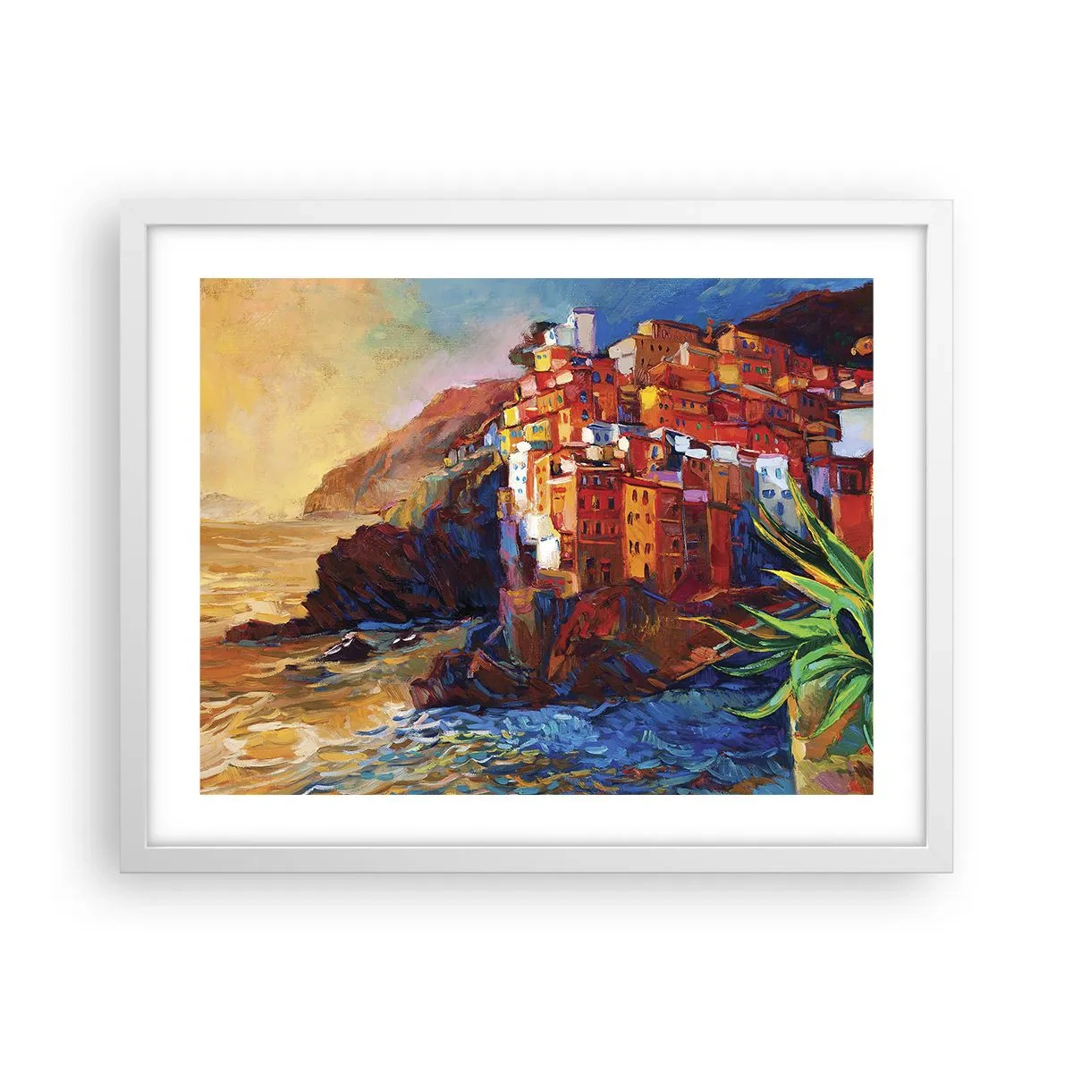 Affiche dans un cadre blanc - Poster - Climats italien - 50x40 cm